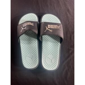 PUMA Cool Cat 2.0 Women’s Slide Sandals Size 7 Aqua Blue Comfort Sport Casual
